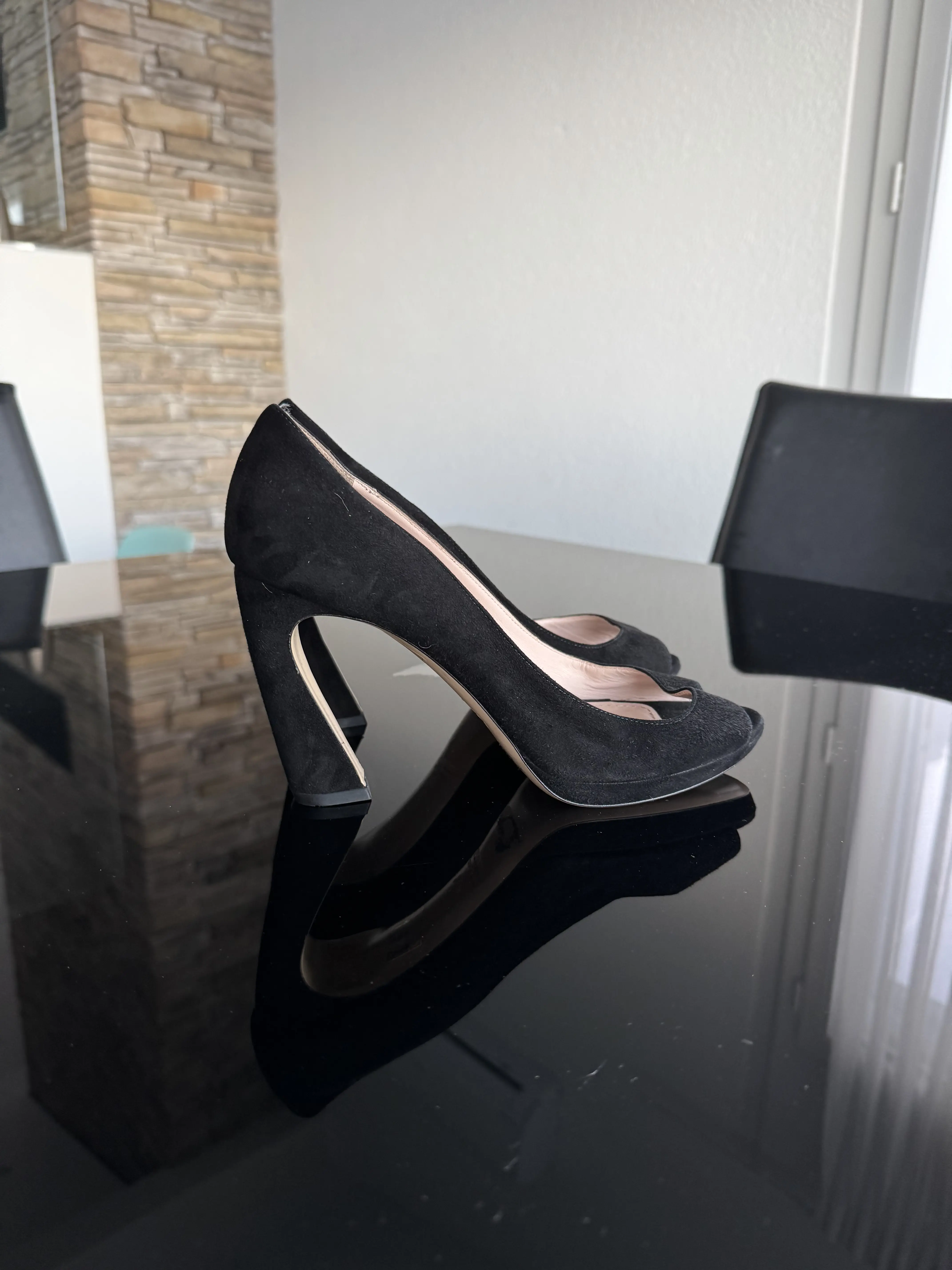 MIU MIU Wildleder Peeptoes | LOOP-Marktplatz