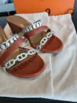 HERMES chain d'ancre Sandalen