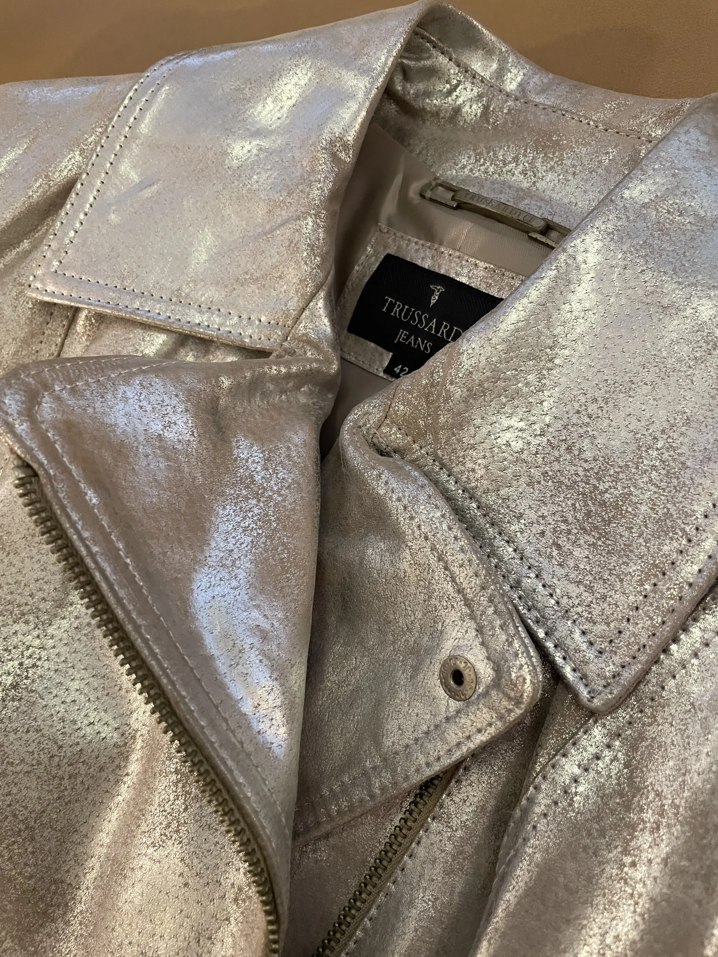 TRUSSARDI JEANS vintage Leather Jacket | LOOP Marketplace