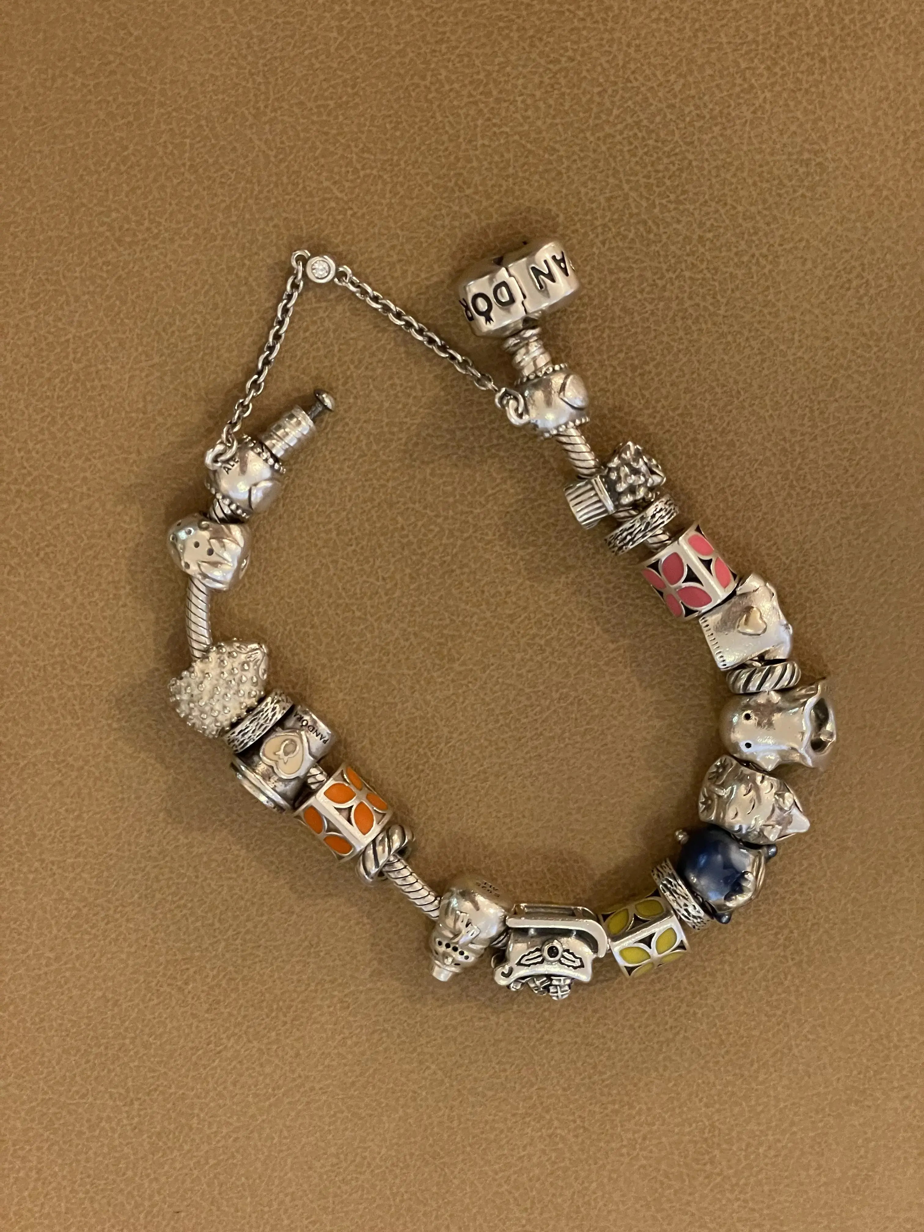 PANDORA Bracelet, 19cm with 13 Charms | LOOP Marketplace
