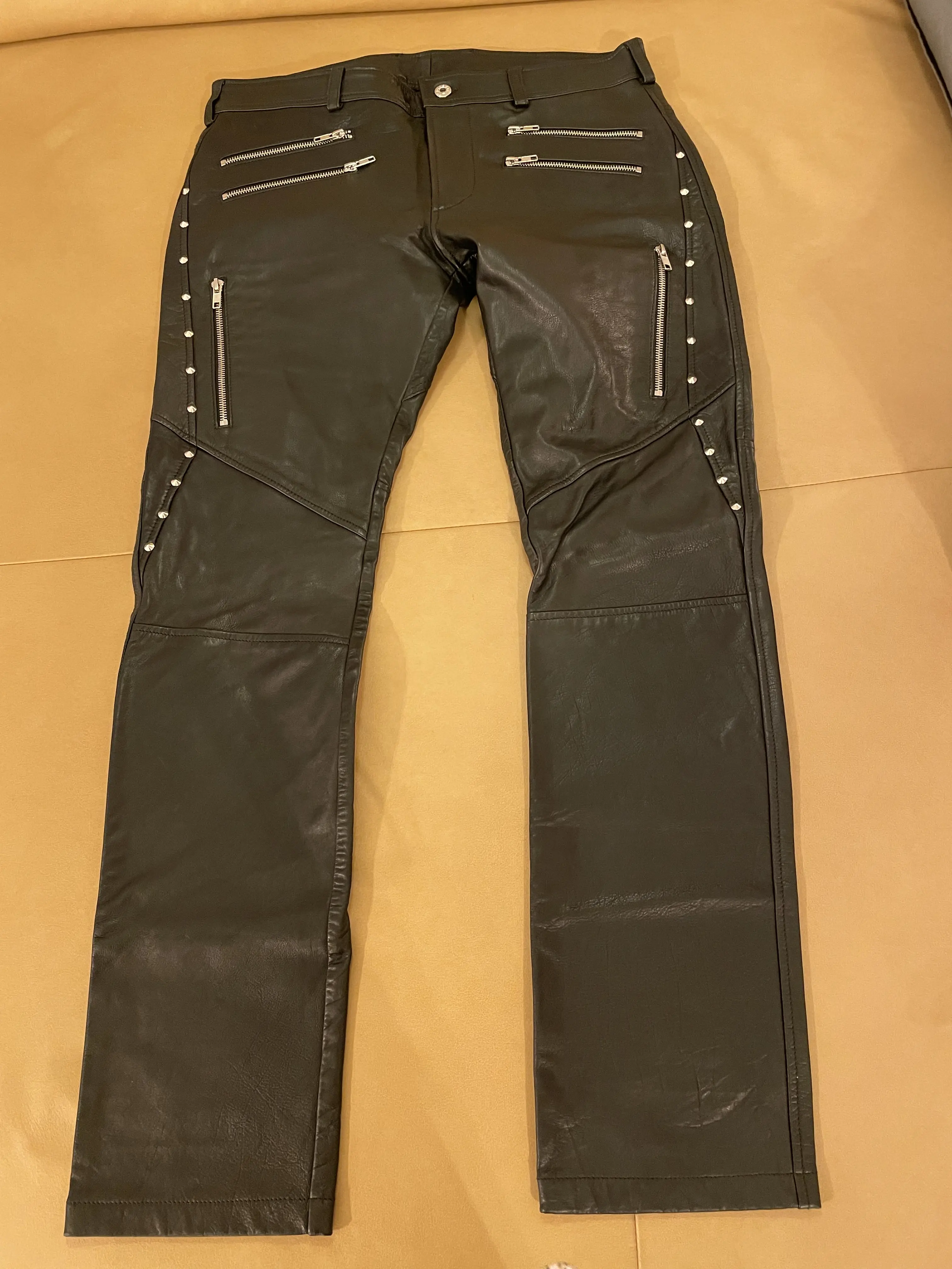 DIESEL Cowhide black Leather Trousers | LOOP-Marktplatz
