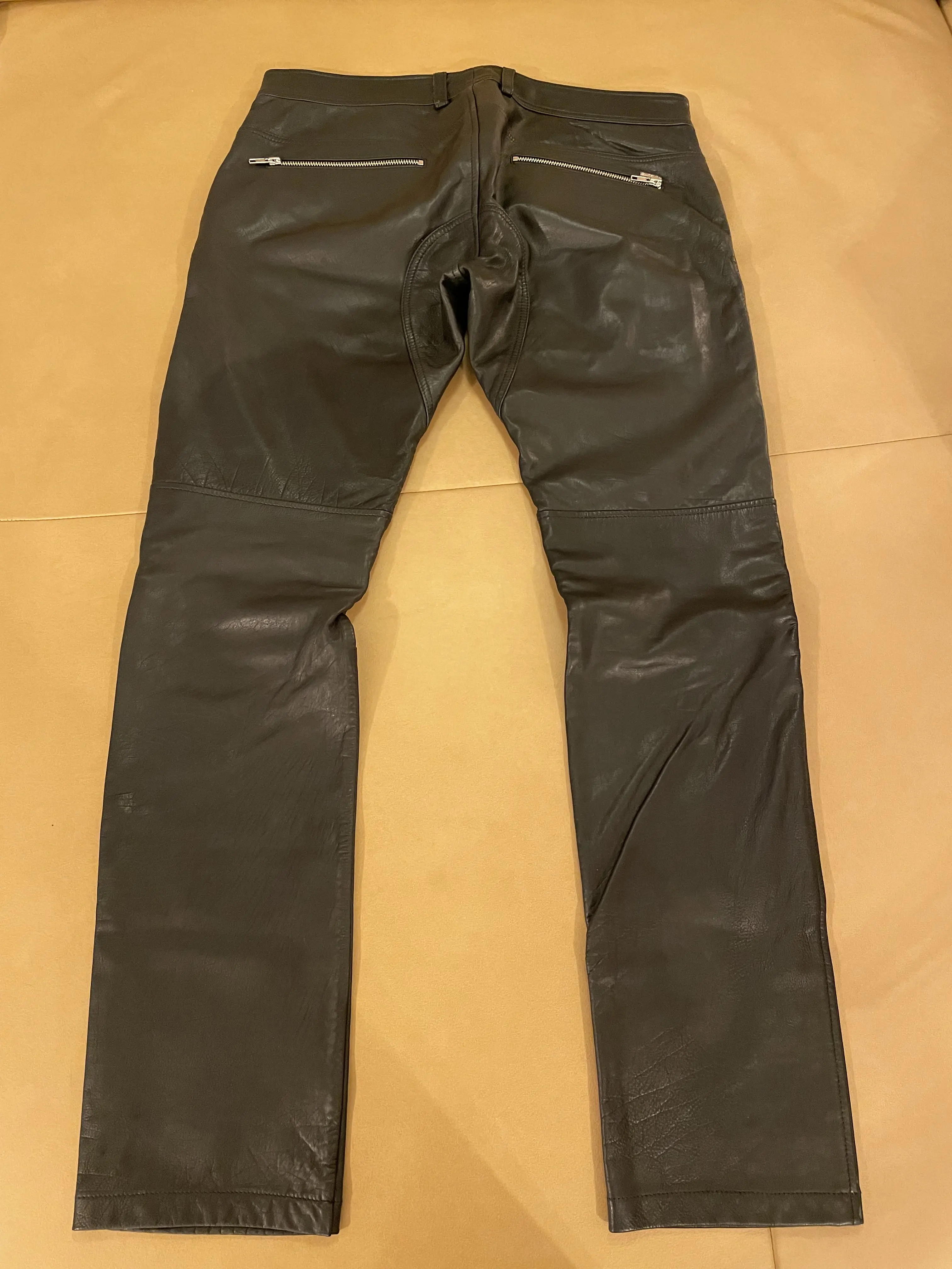 DIESEL Cowhide black Leather Trousers | LOOP-Marktplatz