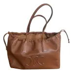 CELINE CABAS LEATHER TRIOMPHE TAN