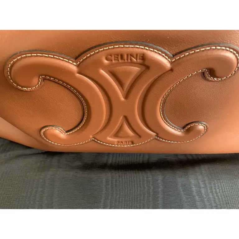 CELINE CABAS LEATHER TRIOMPHE TAN | LOOP Marketplace