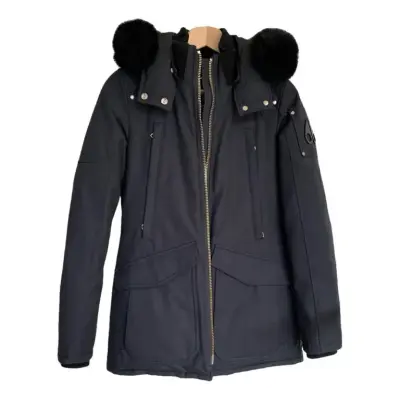 Moose Knuckles Parka with fur in black | LOOP Marketplace