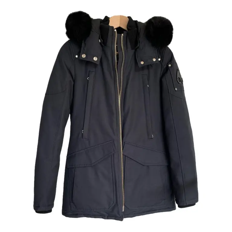 Moose Knuckles Parka with fur in black | LOOP Marketplace