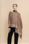 SUYANA - Sateen Shawl - Brown & Grey