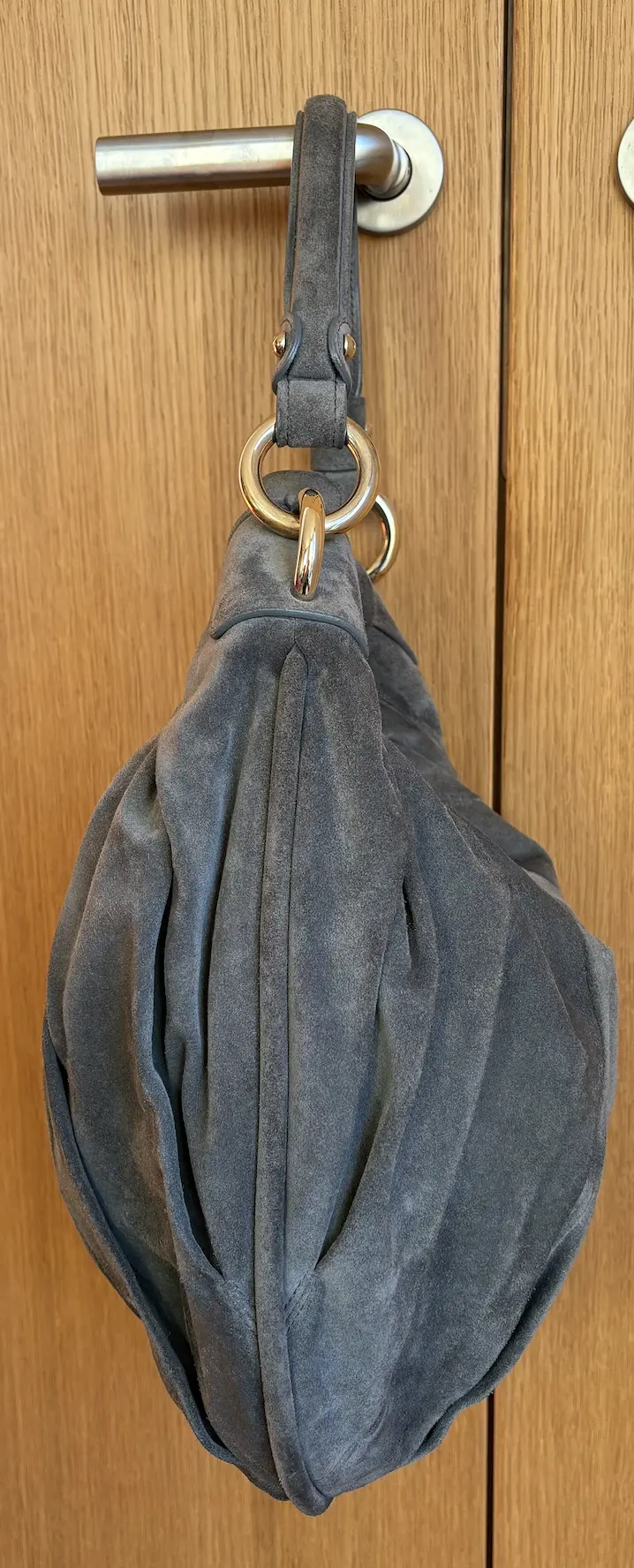 BALLY Shoulderbag - gray suede | LOOP-Marktplatz