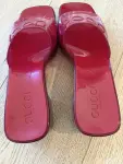 Sandales rouges transparentes GUCCI