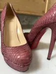 CHRISTIAN LOUBOUTIN Pink Python Platform