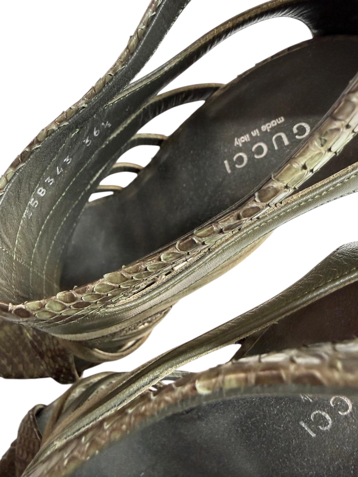 Gucci-Sandalen mit hohen Absätzen