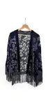THE KOOPLES Samt-Kimono mit Fransen