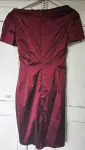 TALBOT RUNHOF, burgundy stretch dress