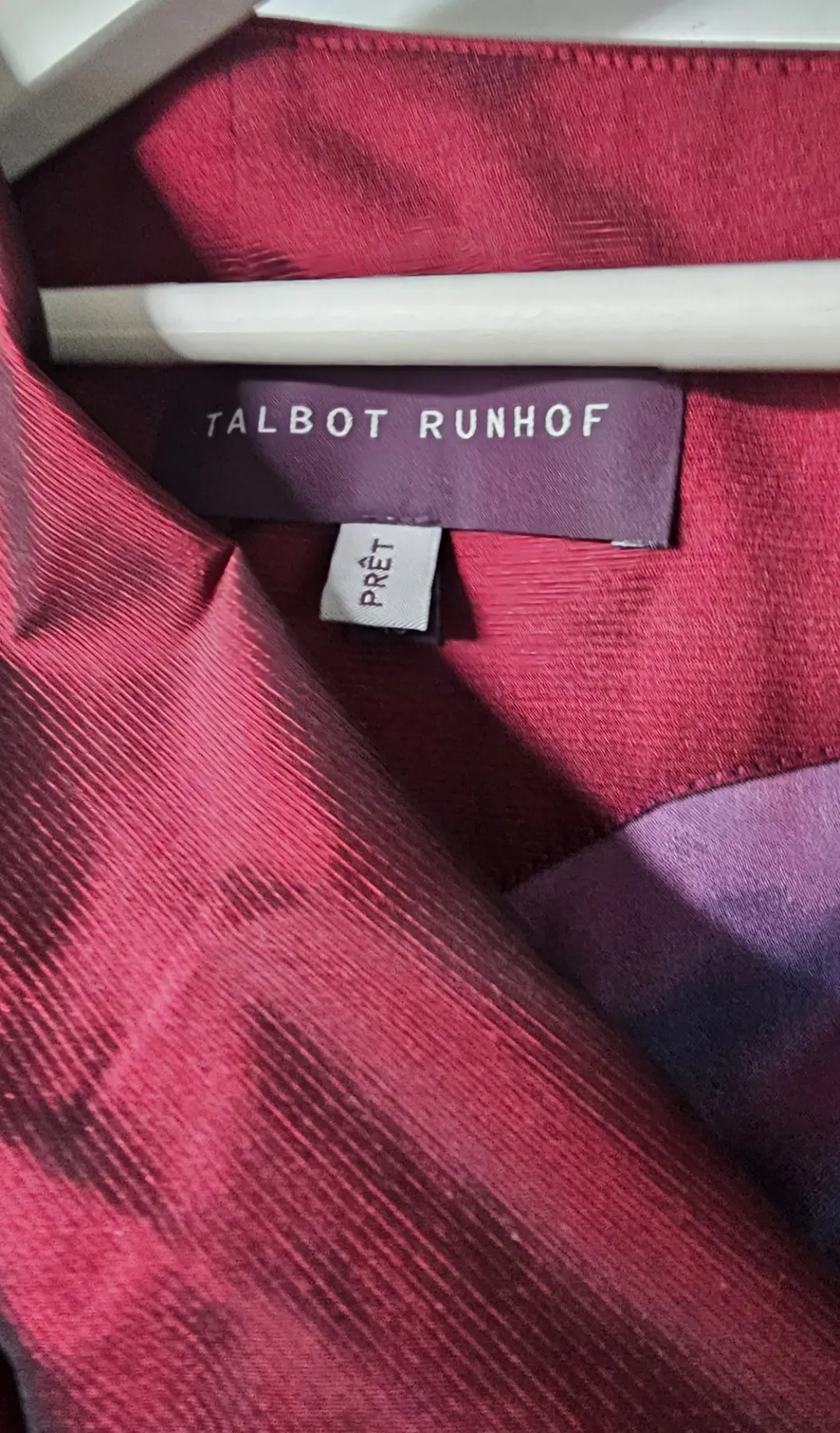 TALBOT RUNHOF, burgundy stretch dress | LOOP Marketplace