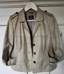 Madeleine, Lammnappa in Beige/Khaki