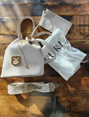 FURLA, sac sceau beige cuir | LOOP-Marktplatz
