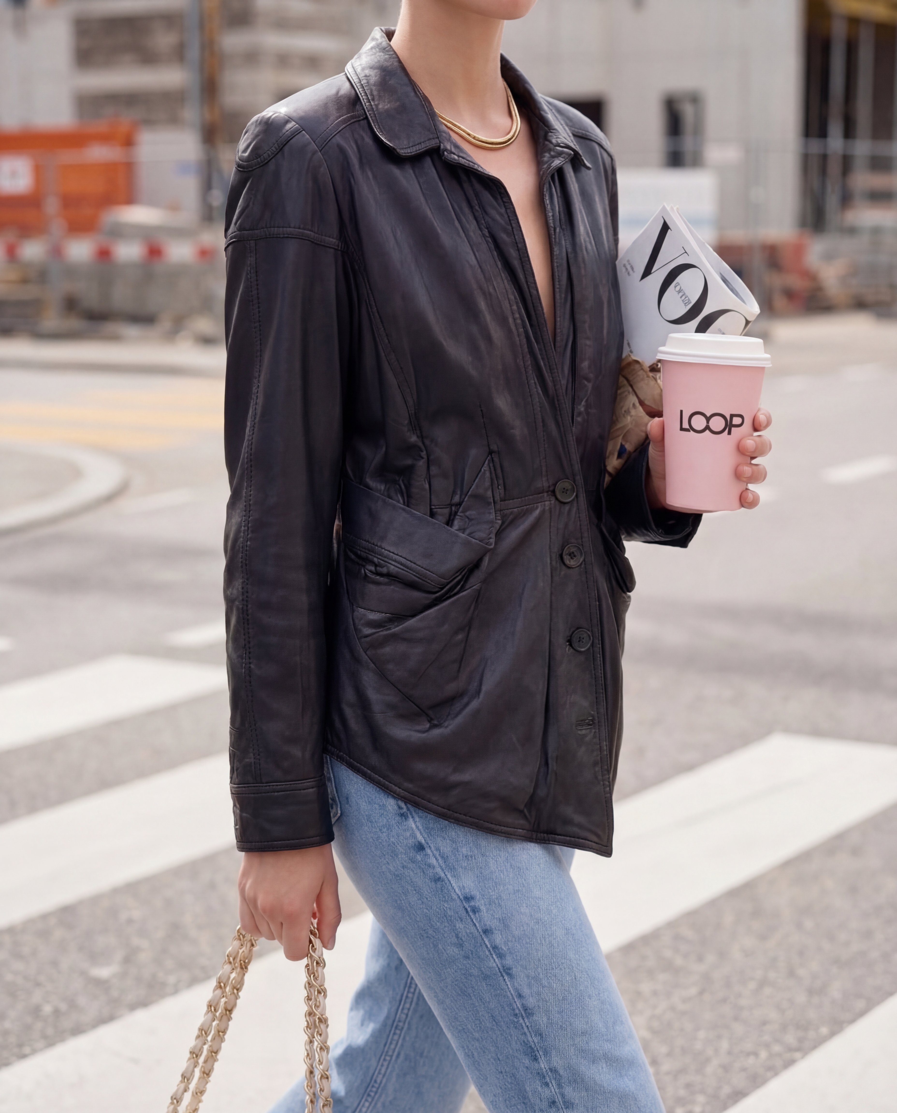 GIANFRANCO FERRE Lederjacke | LOOP-Marktplatz